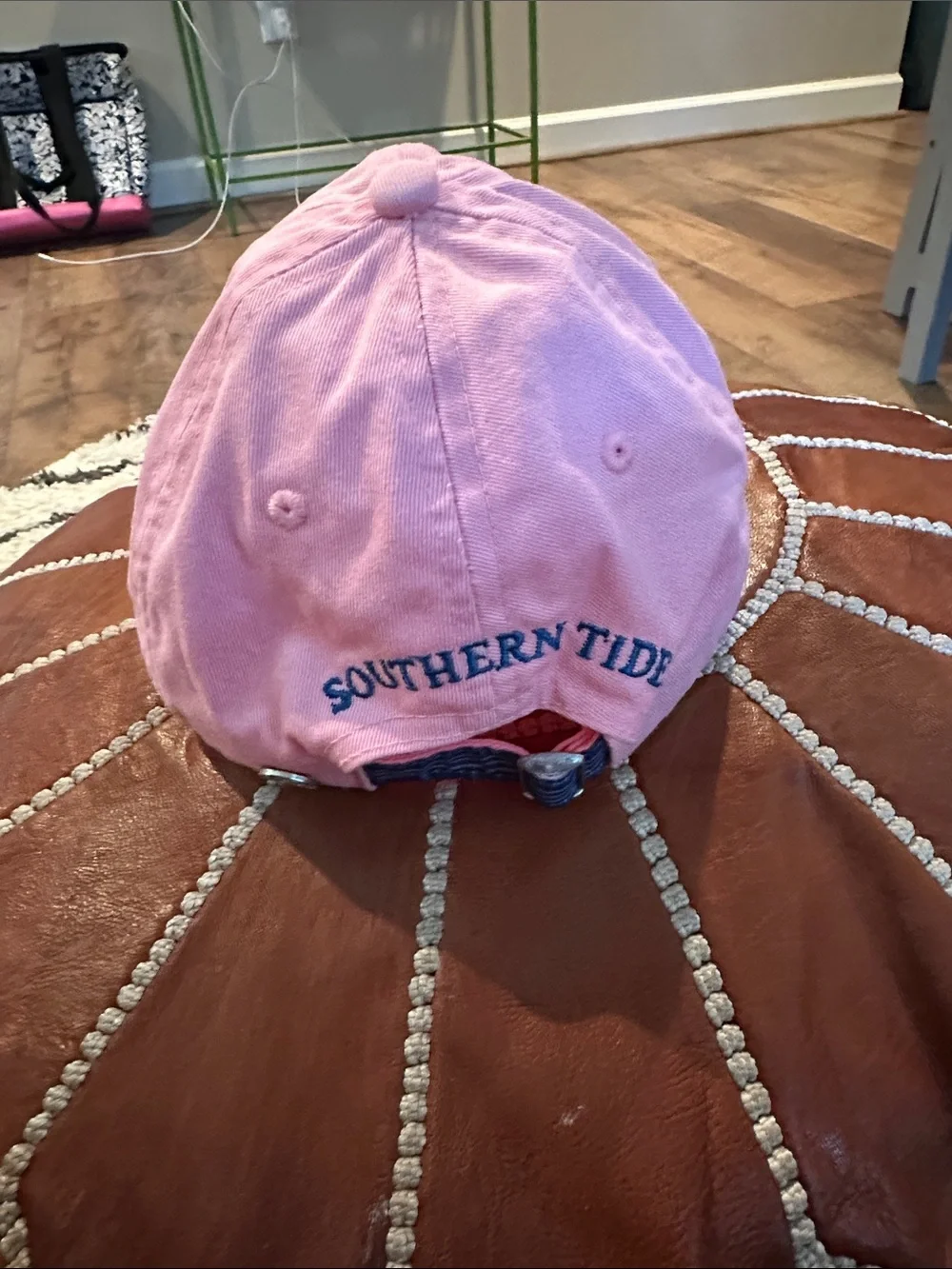Southern Tide Pink Baseball Hat with Embroidered Fish